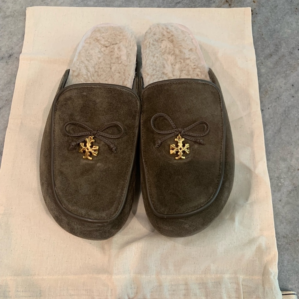 Authentic Tory Burch Shearling Mule